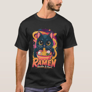 Camiseta Gato de Ramen - Fideos & Ronroneos