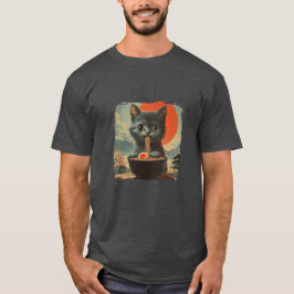Camiseta Gato de Ramen, gato de comida de Japón
