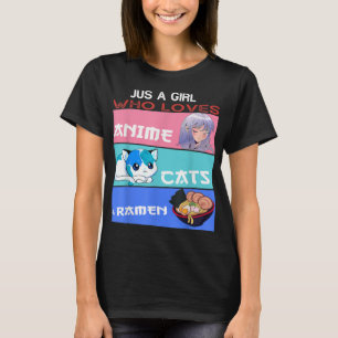 Camiseta Gato de Ramen Japonés de estilo vintage Kawaii