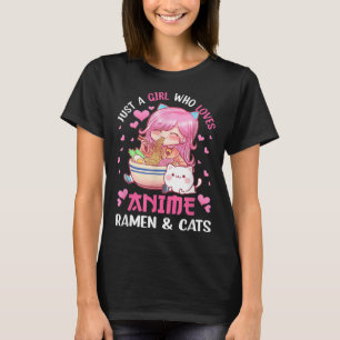 Camiseta Gato de Ramen Japonés de Estilo Vintage Kawaii
