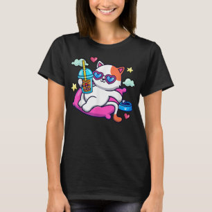 Camiseta Gato de Ramen Japonés de estilo vintage Kawaii