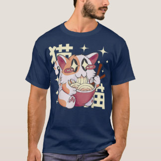 Camiseta Gato de Ramen japonés Kawaii Cute Noodles Japón Gr