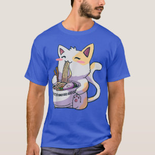 Camiseta Gato de Ramen Kawaii Anime Chicas japonesas de com