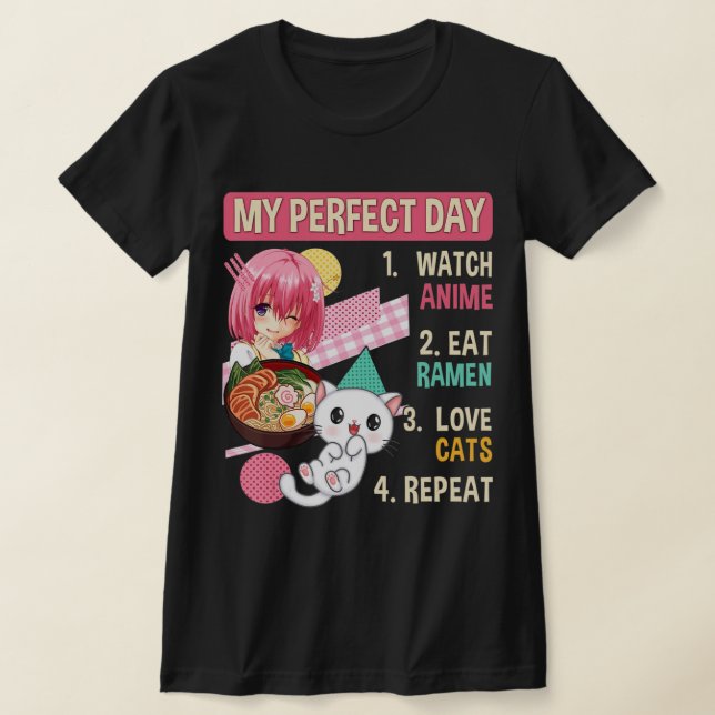 Camiseta Gato de Ramen Kawaii Anime Funcionario japonés de  (Distribución)
