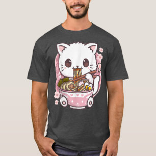 Camiseta Gato de Ramen Kawaii Anime Ramen Gato Amantes de K