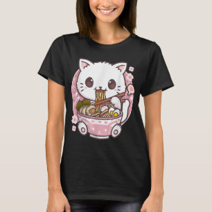 Camiseta Gato de Ramen Kawaii Anime Ramen Gato Amantes de K