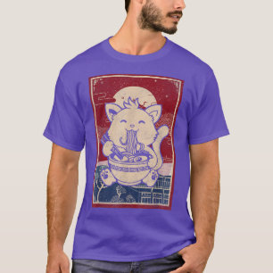 Camiseta Gato de Ramen Kawaii Neko Anime Otaku Gato amante