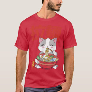 Camiseta Gato de Ramen - La sopa japonesa de fideos