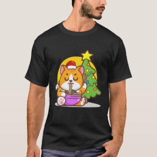 Camiseta Gato de Ramen Navidades Kawaii Anime