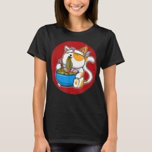 Camiseta Gato de Ramen Neko Anime Gato Lover Kawaii Gir Jap