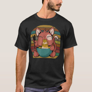 Camiseta Gato de Ramen Neko Anime Kawaii Regalos de Merch J