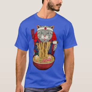 Camiseta Gato de Ramen Neko Anime Kawaii Regalos de Merch J