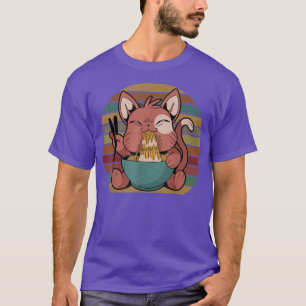 Camiseta Gato de Ramen Neko Anime Kawaii Regalos de Merch J