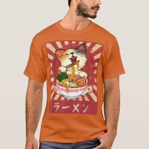 Camiseta Gato de Ramen Neko Anime Kawaii Regalos de Merch J