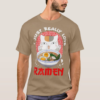 Camiseta Gato de Ramen Neko Anime Kawaii Regalos Japoneses