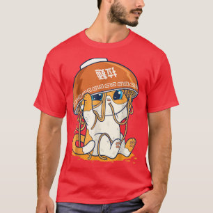 Camiseta Gato de Ramen Neko comiendo fideos animados de com