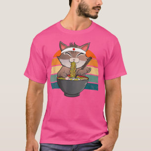 Camiseta Gato de Ramen Neko Noodle Anime Kawaii Funny japon