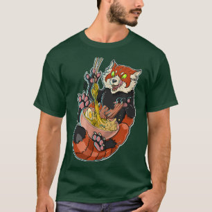 Camiseta Gato de Ramen Panda Kawaii Anime Comida Japonesa 9