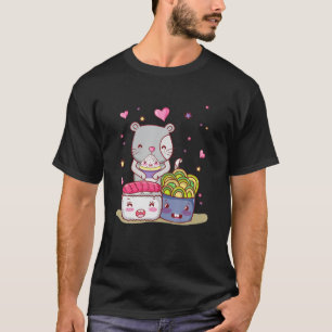 Camiseta Gato de Ramen T Kawaii Anime Regalo japonés Sushi