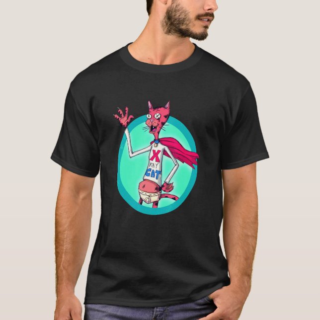 Camiseta Gato de rayos X (Anverso)