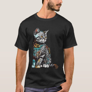 Camiseta Gato de raza American Shorthair Colorida Señora Ma