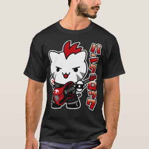 Camiseta Gato de rock de punk