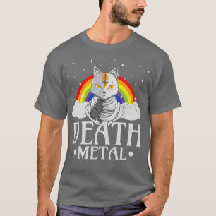 Camiseta Gato De Rock Metalizado De Muerte Para Los Festiva