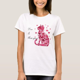 Camiseta Gato de Rosas