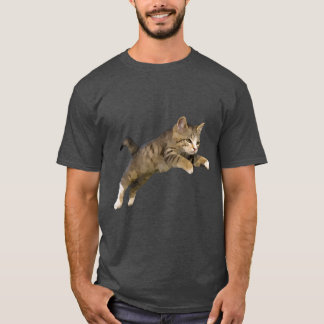 Camiseta Gato de salto abstracto
