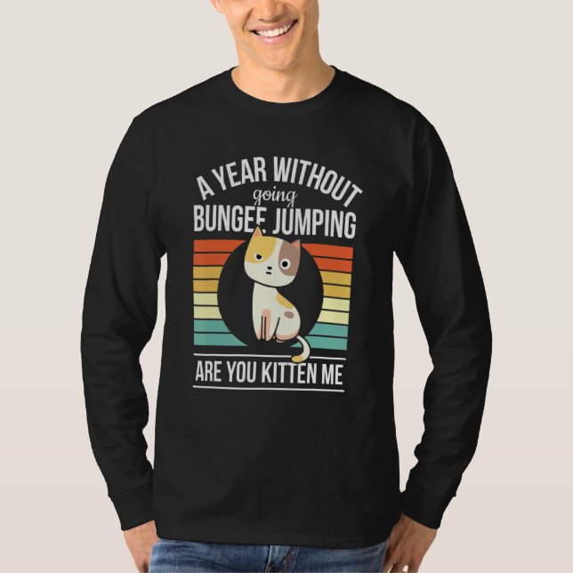 Camiseta Gato De Salto De Bungee Que Dice Jumper De Bungee  (Anverso)