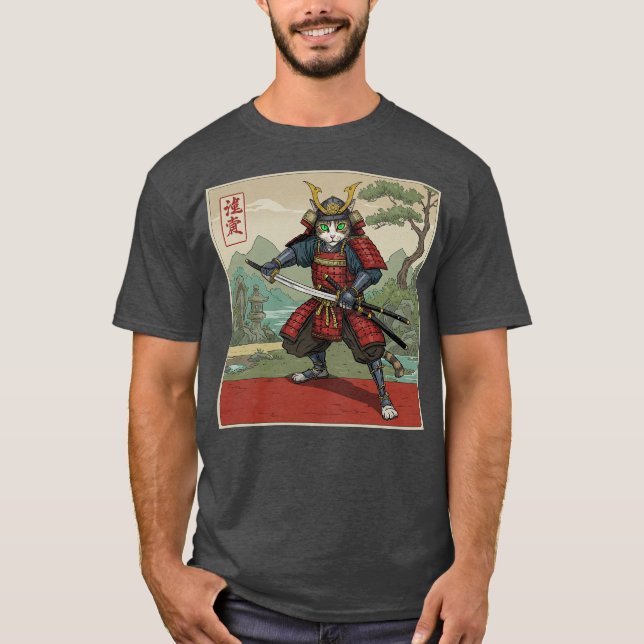 Camiseta Gato de Samurai (Anverso)