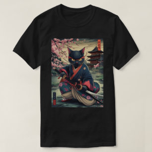 Camiseta Gato de Samurai