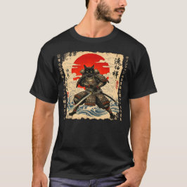 Camiseta Gato de Samurai gato japonés Gato de anime guerrer