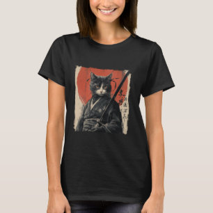 Camiseta Gato de Samurai Japonés Ukiyo-e Warrie Art Japón V