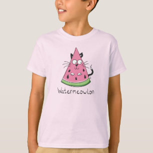 Camiseta Gato de sandía cute de niño