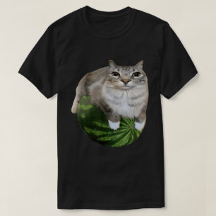 Camiseta Gato de sandía Gracioso Meme Kitty Art