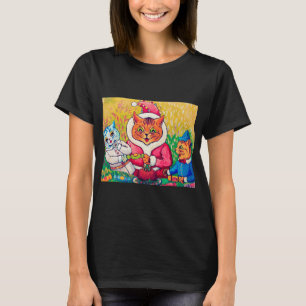Camiseta Gato de Santa Claus, Louis Wain