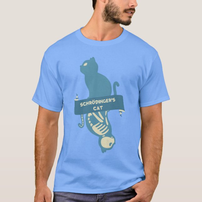 Camiseta gato de Schrdinger fsica schrdinger (Anverso)