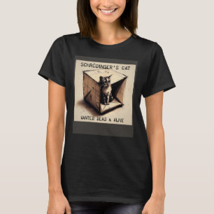 Camiseta Gato de Schrödinger se Busca Vivo & Muerto