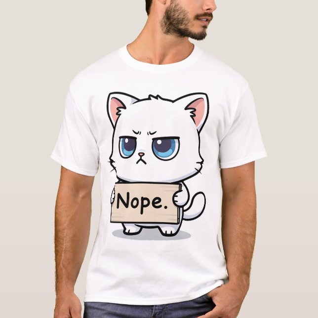 Camiseta Gato de señal de no (Anverso)