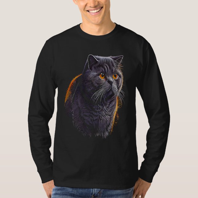 Camiseta Gato de Shorthair 8 británico (Anverso)