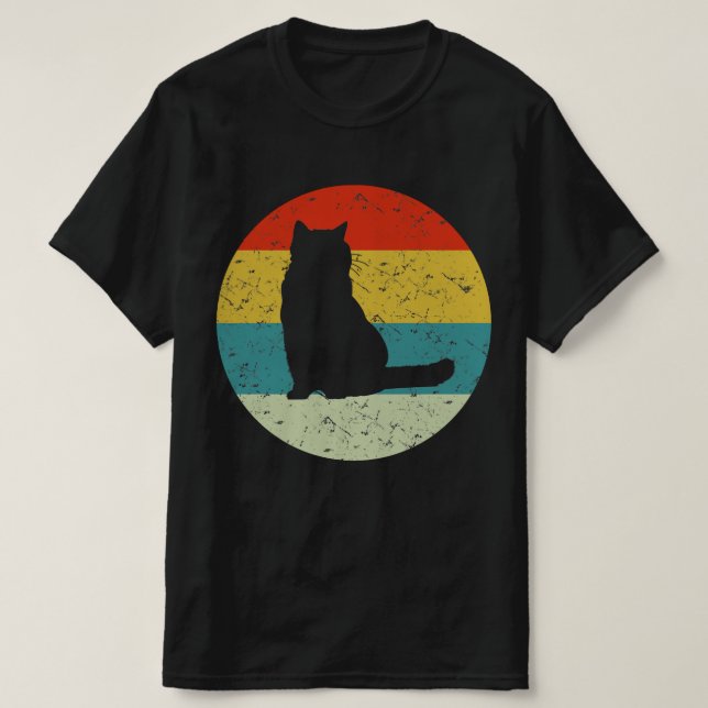 Camiseta gato de shorthair retro vinatge (Diseño del anverso)