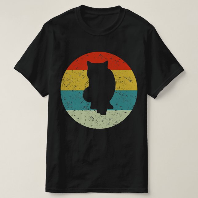 Camiseta gato de shorthair retro vinatge (Diseño del anverso)