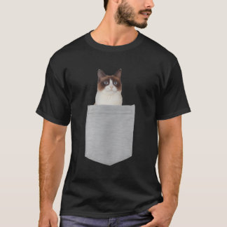 Camiseta Gato De Snowshoe En El Bolsillo Para Navidades