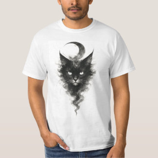 Camiseta Gato de Sombra Lunar – Obra de Arte Criatura Noctu