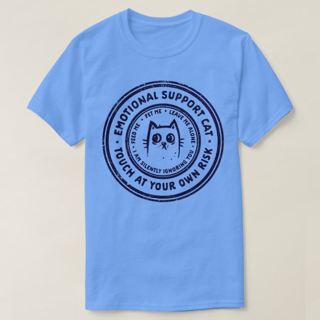 Camiseta Gato de soporte emocional (Diseño del anverso)