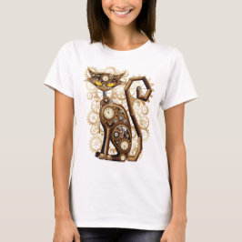 Camiseta Gato de Steampunk surrealista y elegante