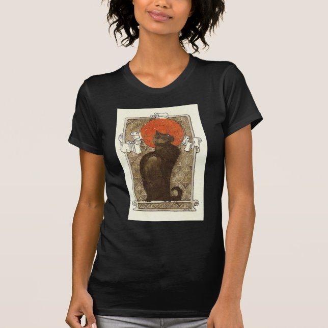Camiseta Gato de Steinlein - Art Nouveau (Anverso)