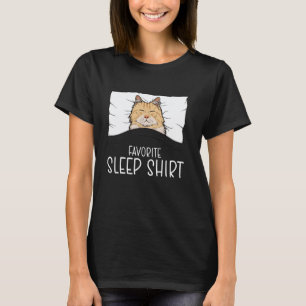 Camiseta Gato de sueño favorito, siesta Domestic Longhair P