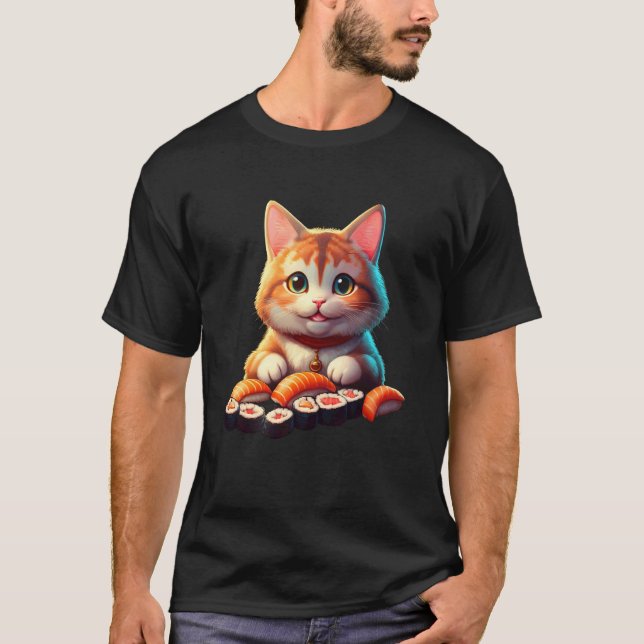Camiseta Gato de Sushi (Anverso)